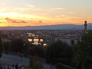 Veduta di Firenze al tramonto