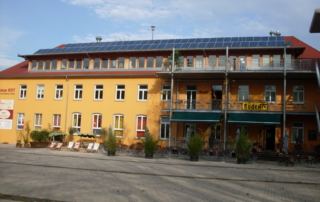 Edificio con pannelli solari